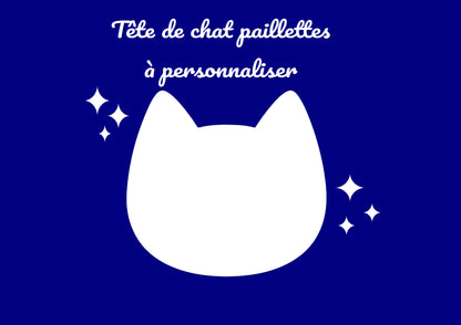 Tête de chat Paillettes